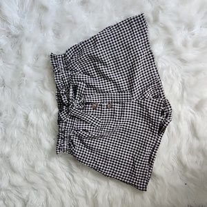 Sienna Sky Large Black Gingham Paperbag High Waisted Shorts
